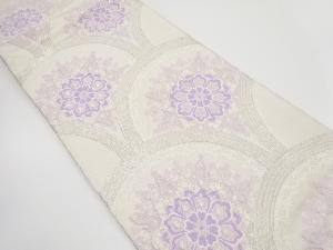 アンティーク　華紋に青海波模様織り出し袋帯（材料）